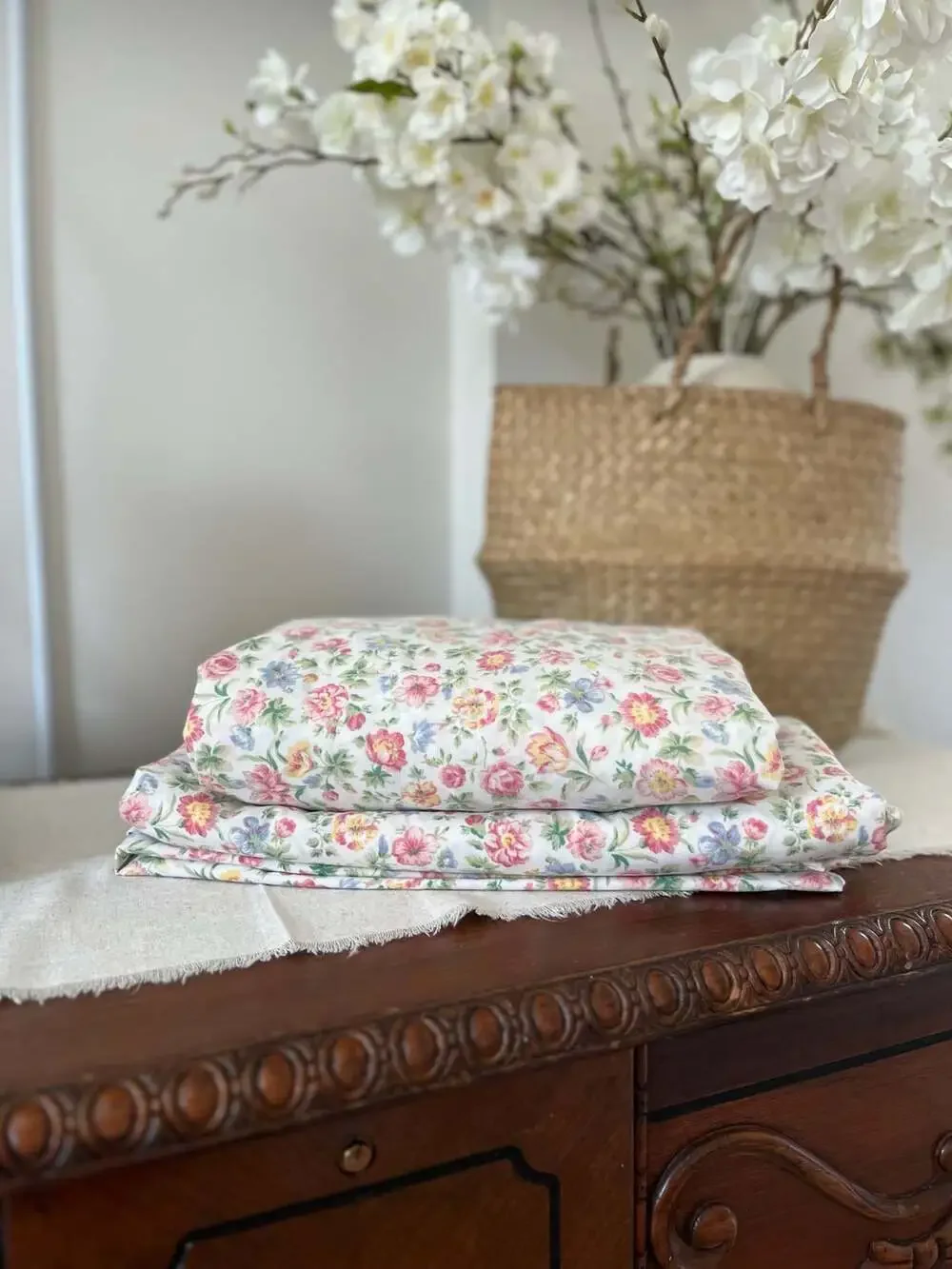 Vintage Floral Cottage Full Sheet Set